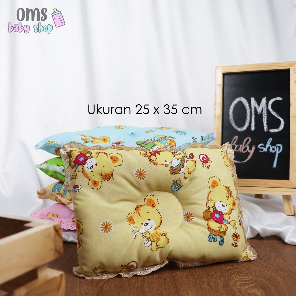 TERMURAH! bantal peyang bayi bahan full katun / bantal newborn anti peyang murah premium by OMS BABYSHOP!