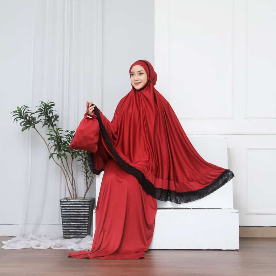 Mukena Traveling Dewasa Yasmin Ori by Nafisha Free Tas Terbaru Termurah / Alody's Collection