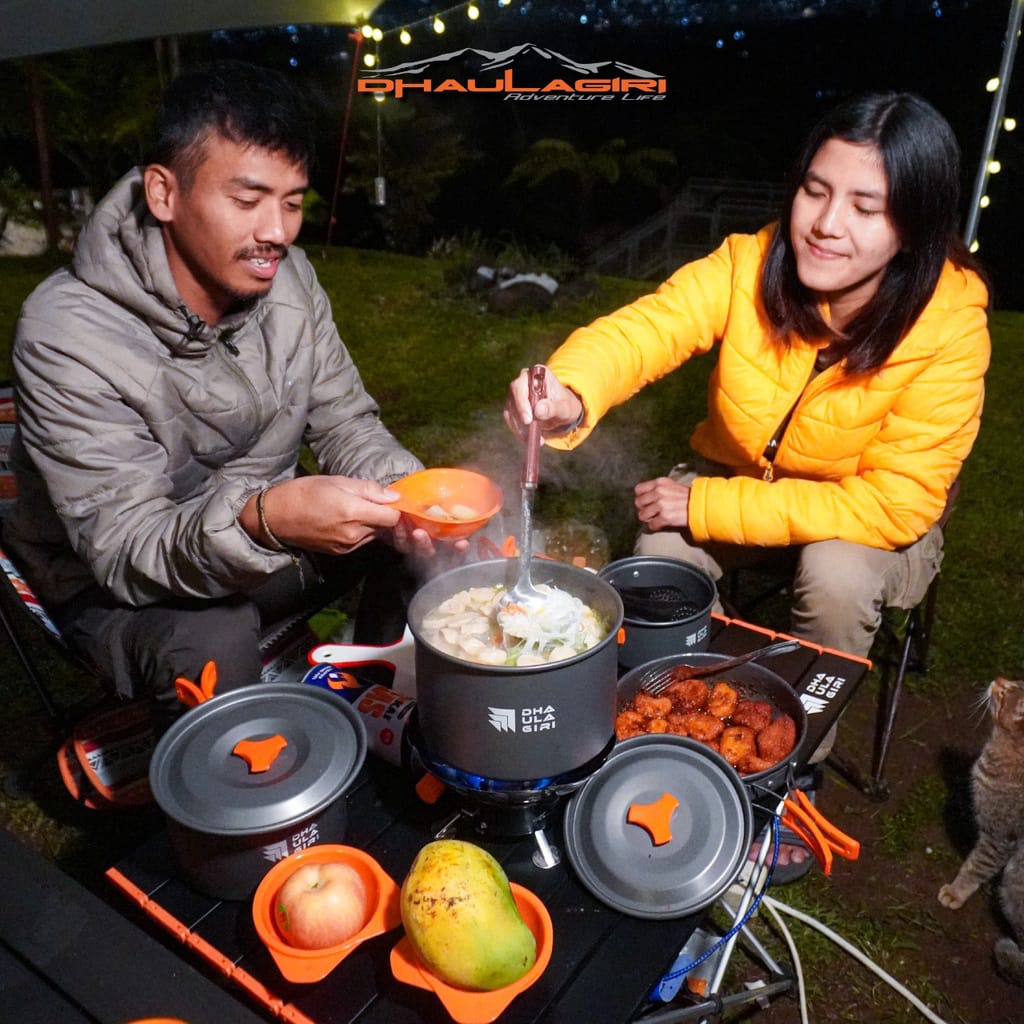 [COD] Cooking set dhaulagiri dh 400 - 500 - 300 - 200 - 100 - alat masak camping - alat masak set camping - cooking set camping outdoor - panci camping set - alat masak set praktis