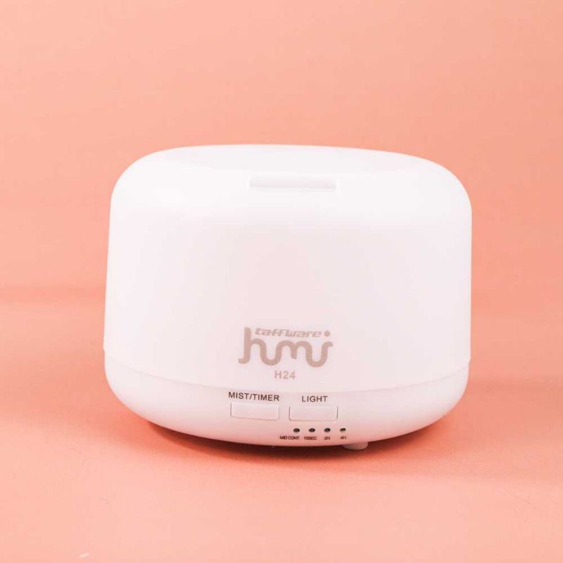 Taffware Humidifier Aromatherapy Oil Diffuser 6 LED + Remote Control - HUMI H24 Putih