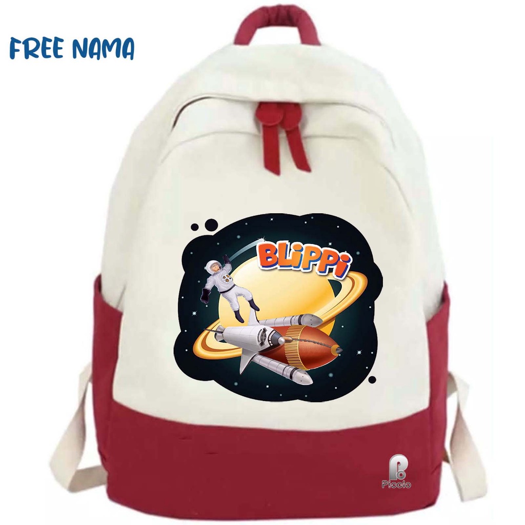 TAS RANSEL BACKPACK SEKOLAH ANAK MOTIF KARTUN BLIPPI UNISEX (FREE NAMA)