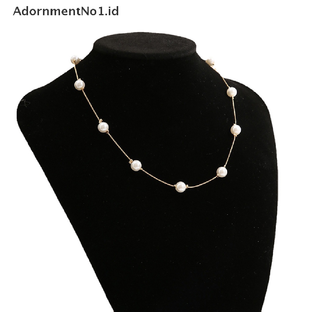 [AdornmentNo1] Fashion Mutiara Liontin Choker Kalung Wanita Pesta Pernikahan Klavikula Rantai Aksesoris Hadiah Untuk Perhiasan Tahun Baru [ID]