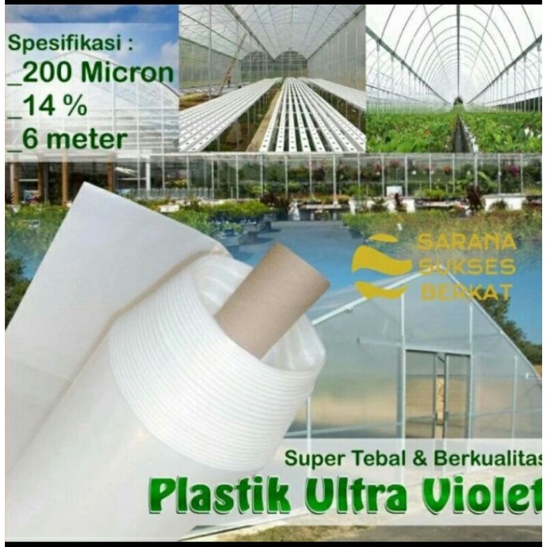 Plastik UV Lebar 6 -7- 8 Meter Tebal 200 Micron Import Berkualitas. 100% Ulet
