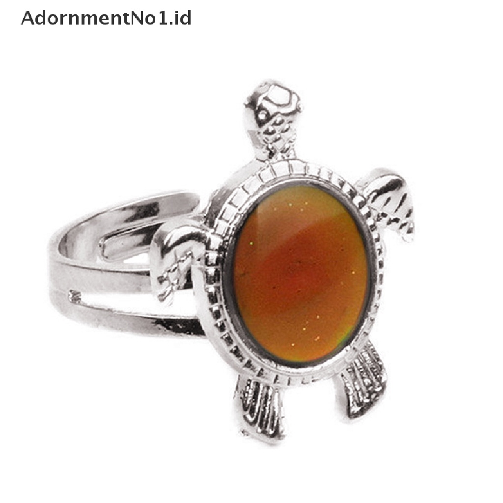 [AdornmentNo1] Fashion Chic 1PC Mood Ring Berubah Warna Turtle Adjustable Temperature Ring [ID]