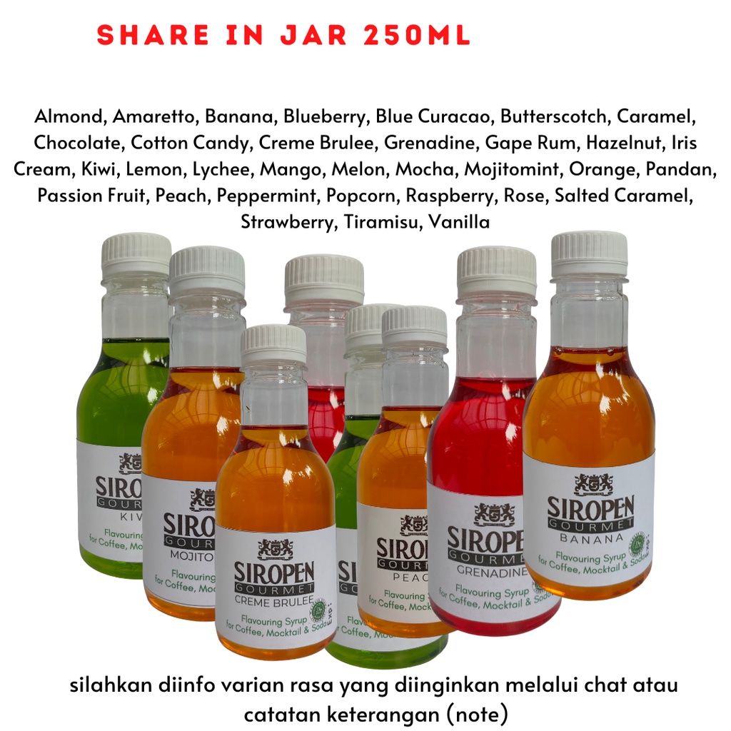 

Siropen Gourmet Share in Jar 250ml