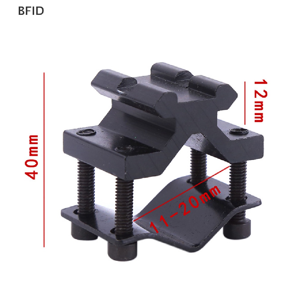 [BFID] Tactical Universal Adjustable Rail 20mm Mount Adapter Untuk Scope Senter Laser [ID]