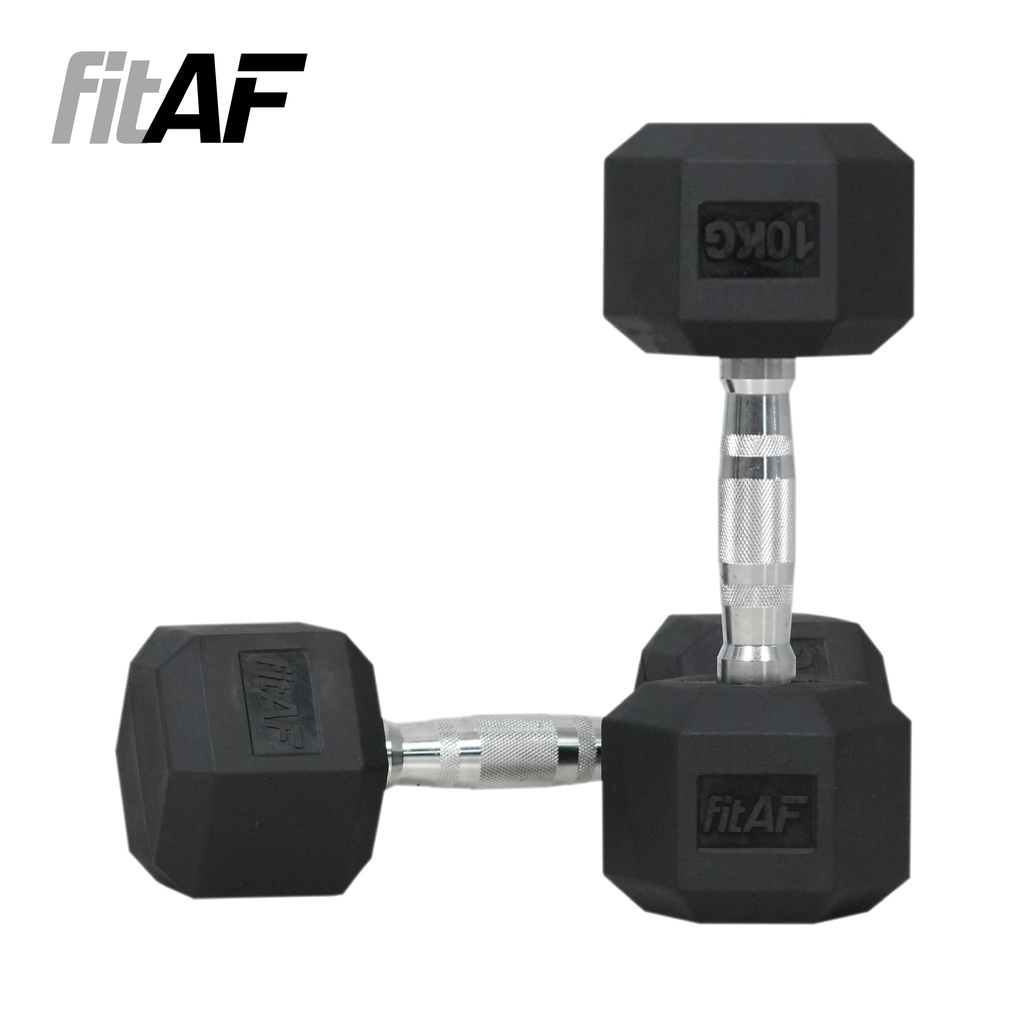 Rubber Hexhead Dumbbell 10kg (pair)