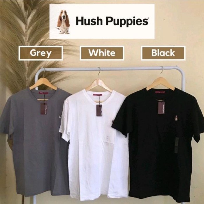 Hush Puppies Kaos Brand Hush Puppies Polos Logo Bordir Original Pria