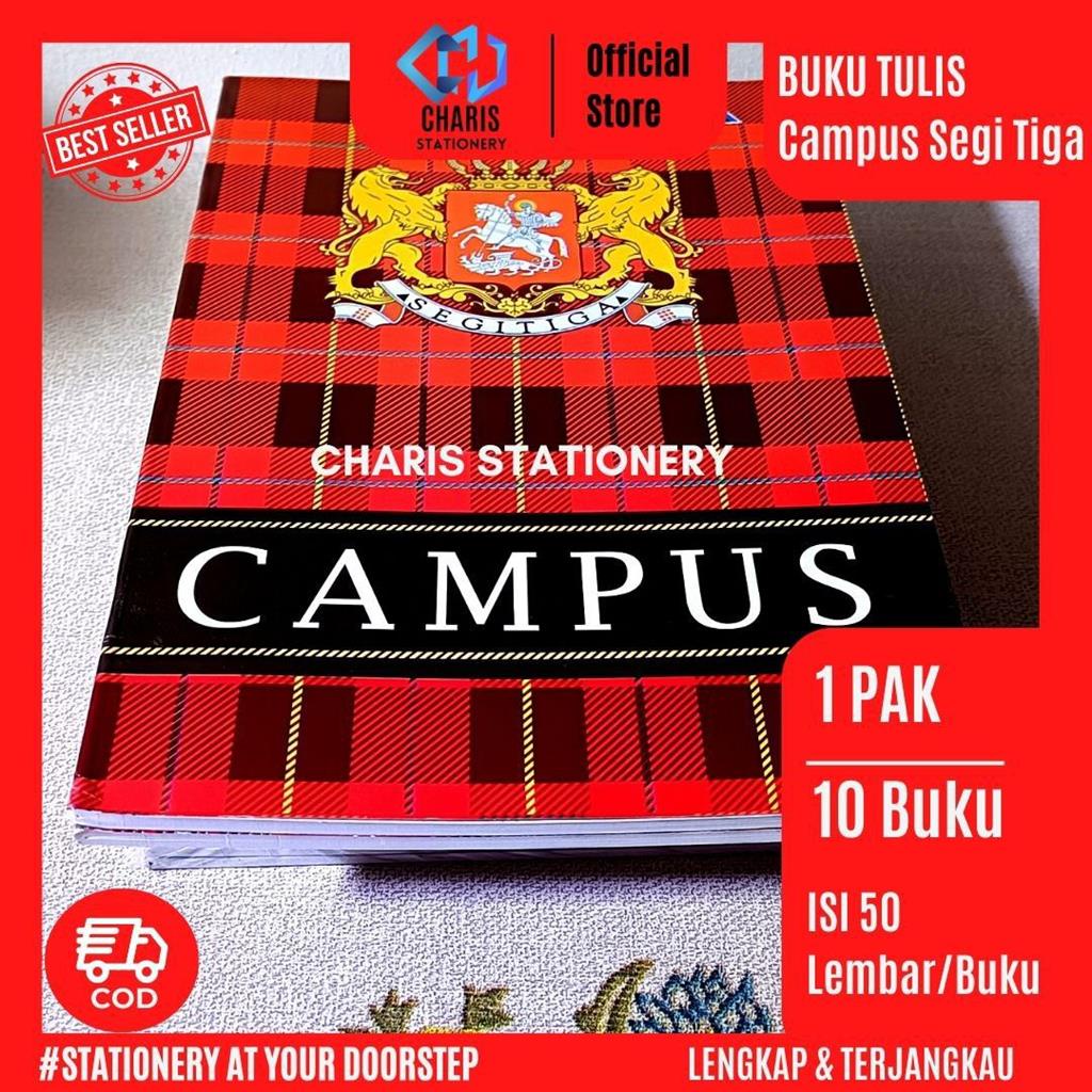 

CHARIS STATIONERY - Buku Tulis Campus SEGITIGA Isi 50 Lembar (10 Buku/Pak)