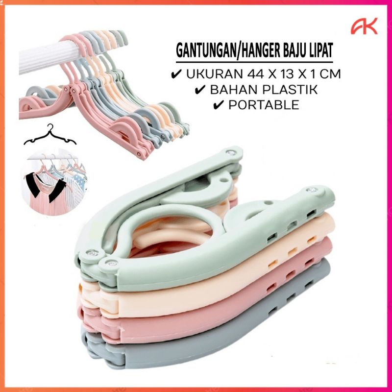 Hanger Baju Portable Gantungan Baju Serbaguna Gantungan Baju Portable 2in1