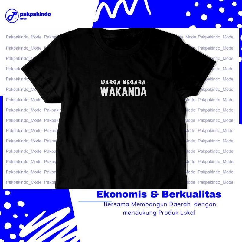 BAJU KAOS GOKIL WARGA NEGARA WAKANDA LENGAN PENDEK PRIA WANITA PREMIUM DISTRO LUCU