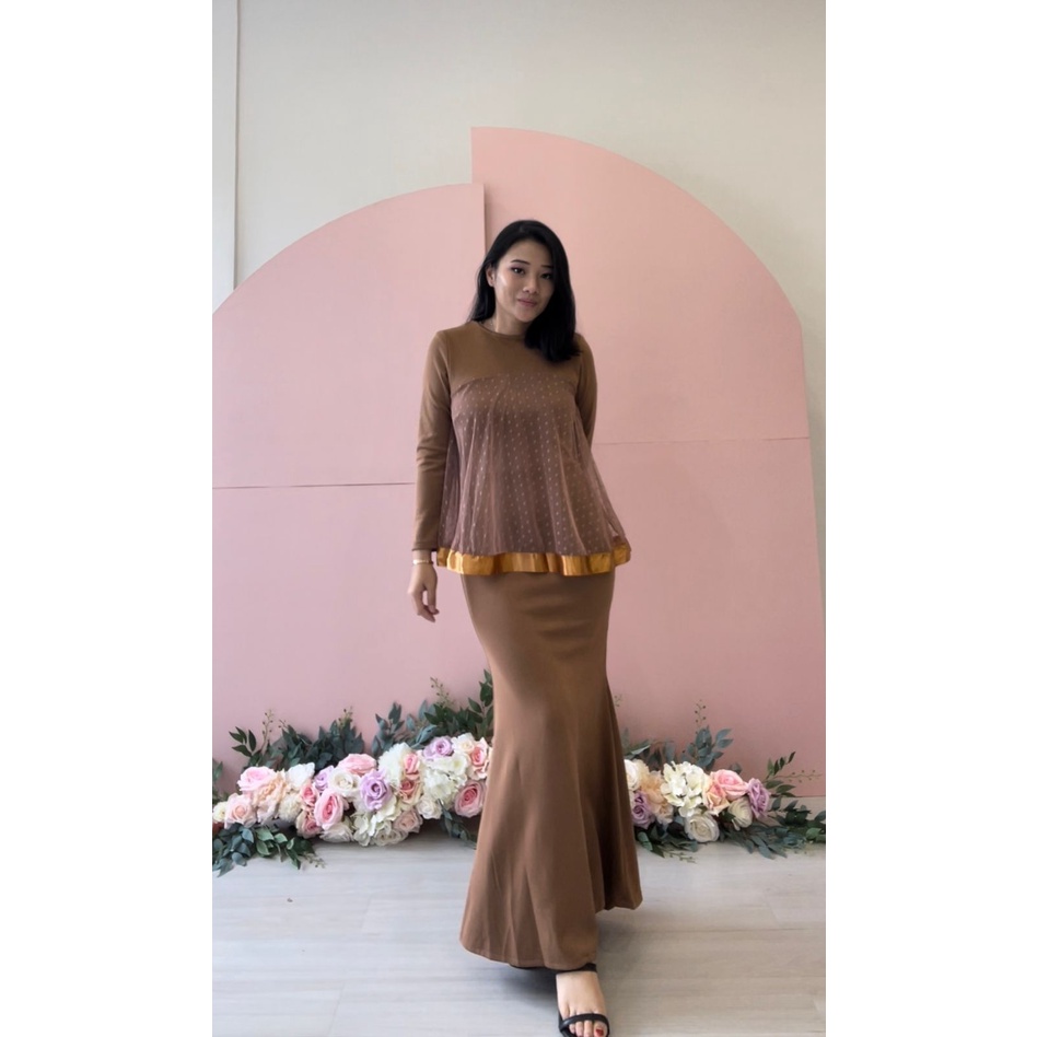 8151# gaunpanjang scuba / longdress fashion / gaunpanjang import / longdress muslim peplum