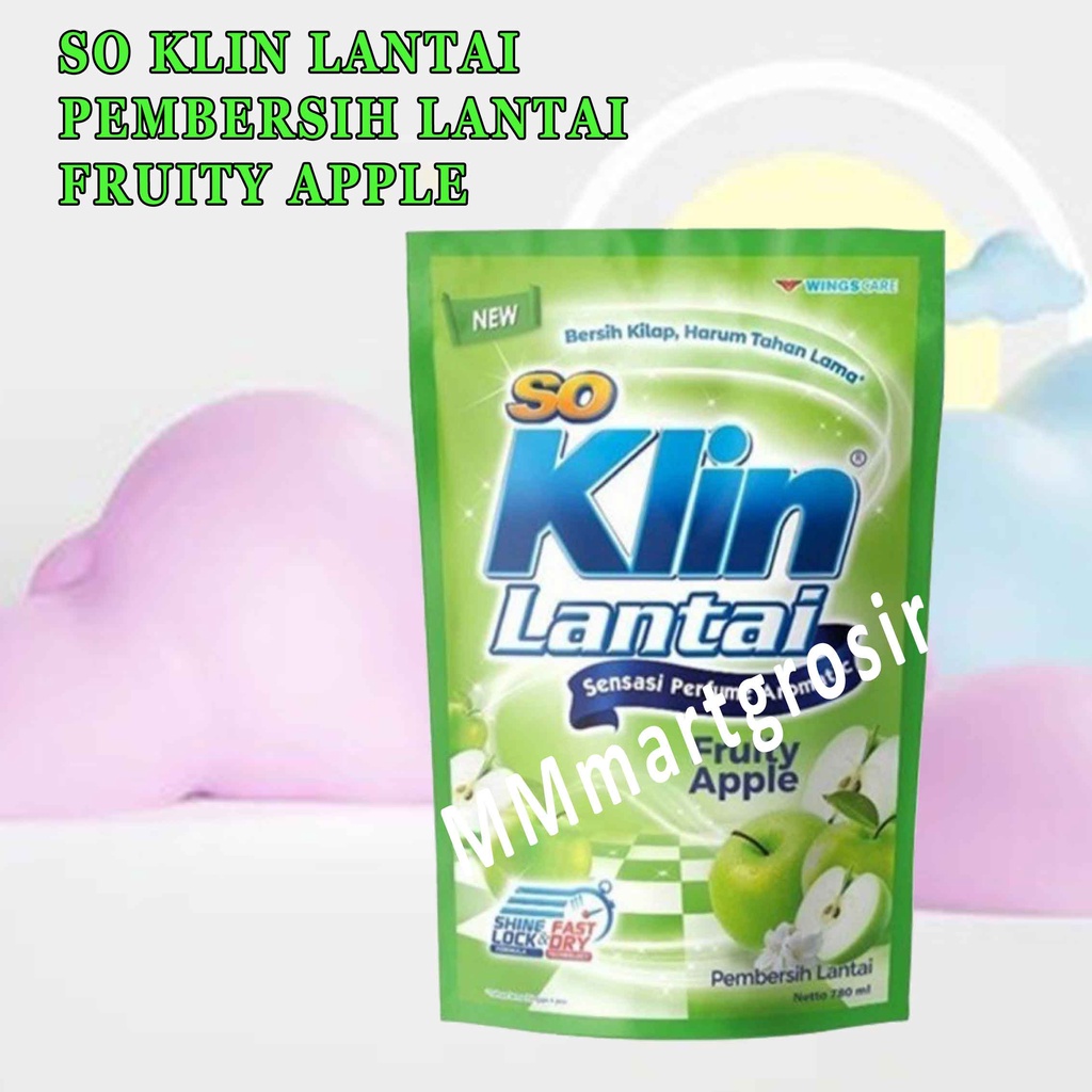 So Klin Lantai/ Pembersih Lantai/ Fruit Apple/ Netto 780ml