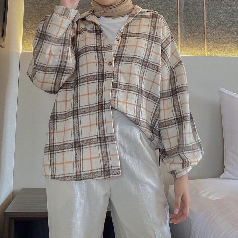 KEMEJA KIMBERLY OVERSIZE FLANEL SHIRT