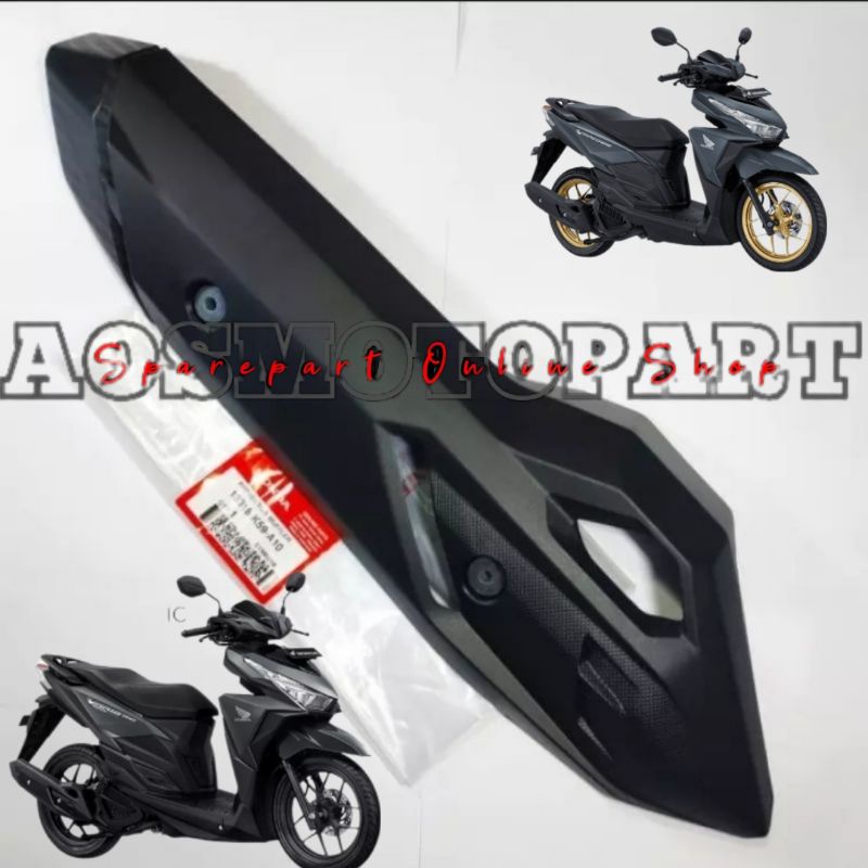 cover tutup knalpot Vario 125 150 tahun 2015 sampai 2017 original honda cover tameng knalpot Vario