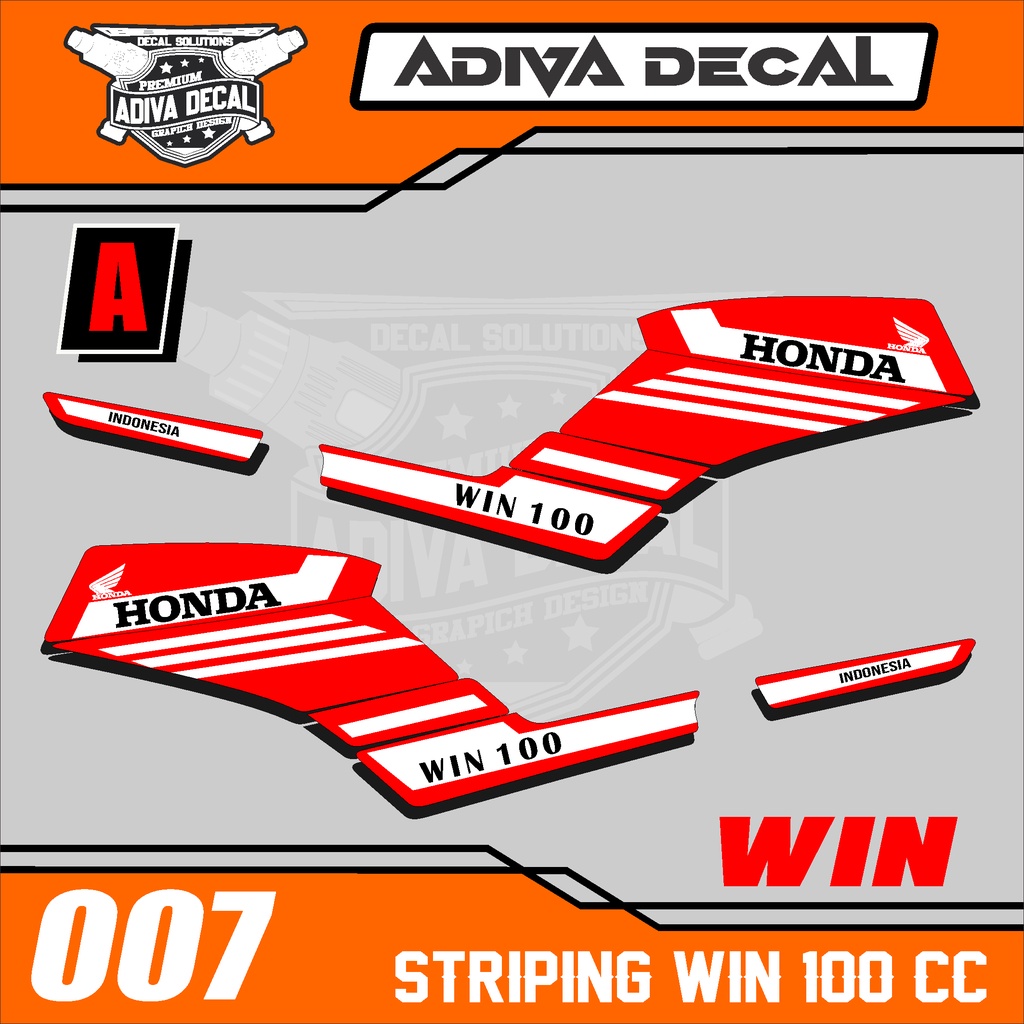 terbaru sticker striping win 100 keren simple - stiker striping honda win 100 007