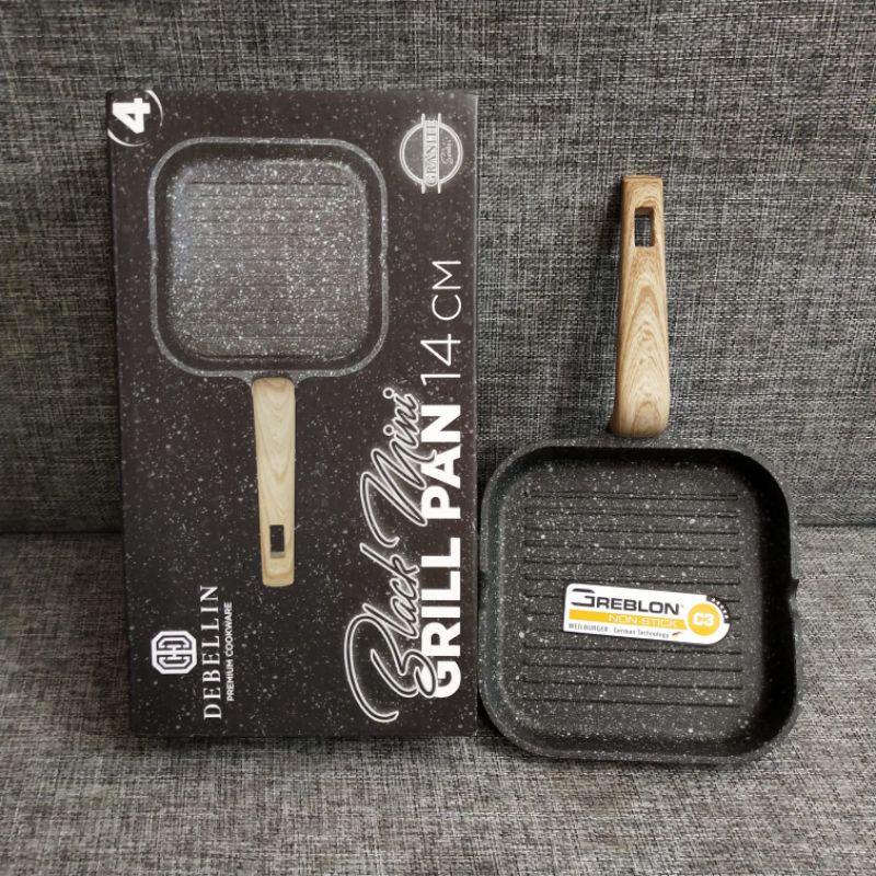 Debellin Granite Black Mini Grill Pan 14cm Original