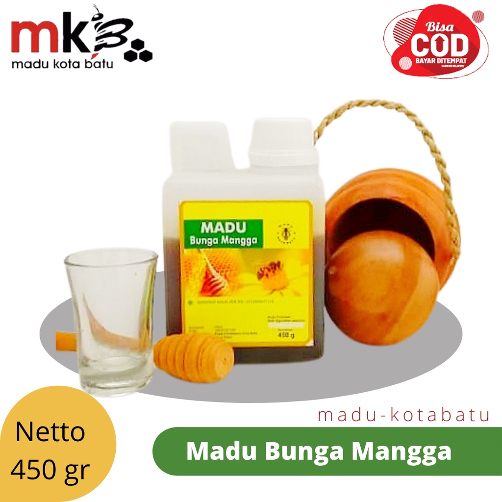 

Madu Nektar Bunga Mangga 450g Madu Kota Batu 100% pure Honey