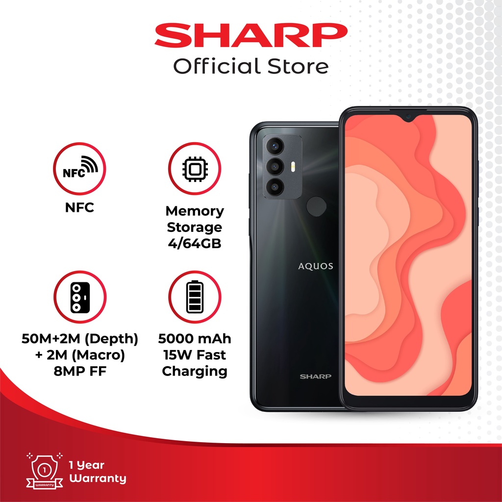 Sharp Smartphone V6+ SH-C04 Grey SHARP INDONESIA OFFICIAL SHOP