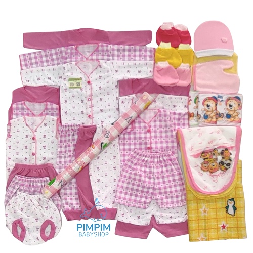 Paket Baju Bayi Baru Lahir LENGKAP 35 Pcs Bedong dan Perlak Paket Lahiran Komplit Murah Set Kado Hadiah Baju Baby Newborn Hemat