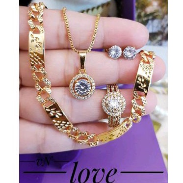 Xuping Set Perhiasan Wanita Dewasa Terbaru Gold Cantik Mewah Lapis Emas 2801ab