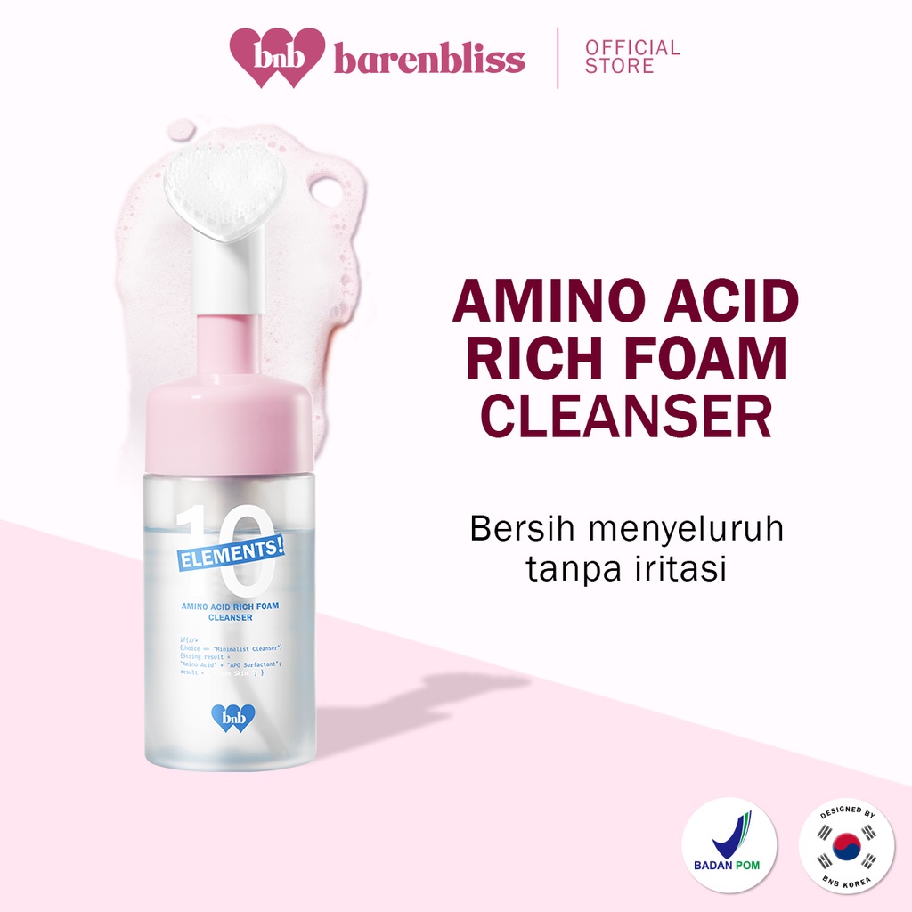 BNB Barenbliss 10 Elements! Amino Acid Rich Foam Cleanser - Sabun Cuci Muka Low pH Skin Barrier Protection