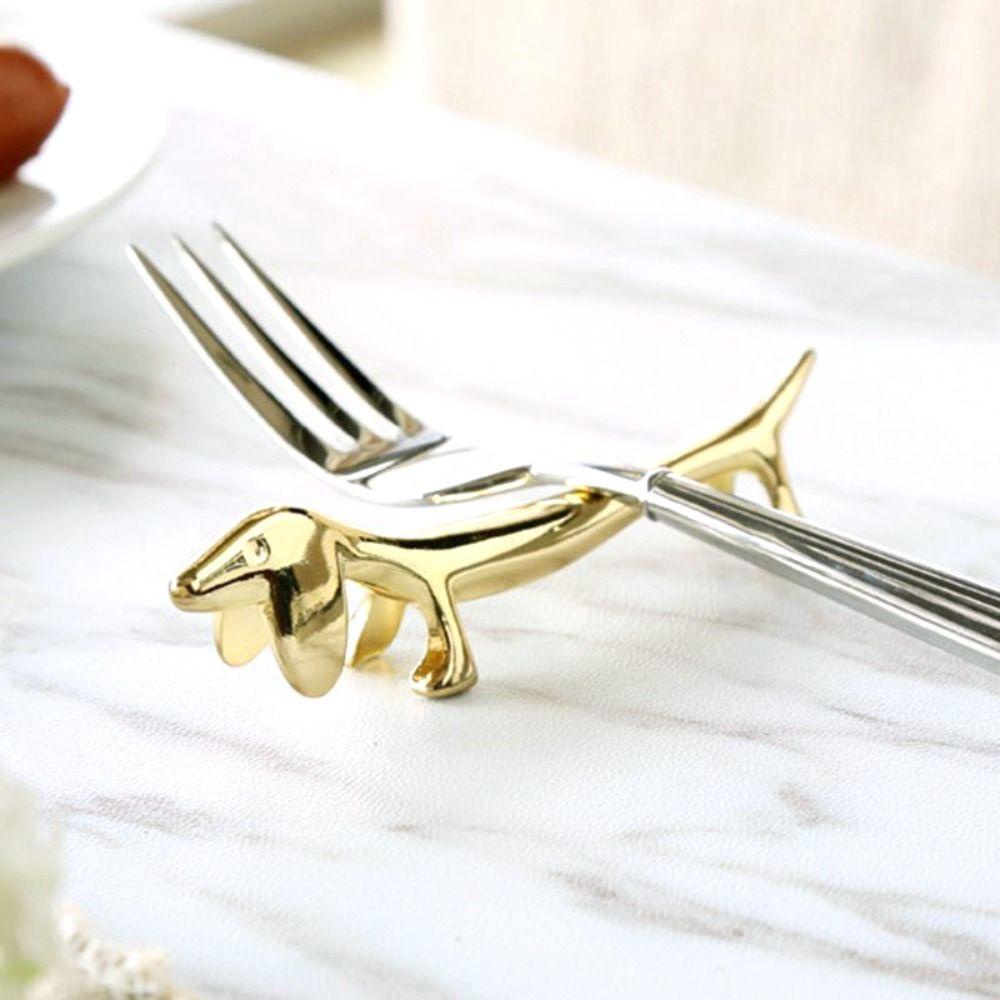 【 ELEGANT 】 Tempat Sumpit Restoran Dekorasi Rumah Lucu Kreatif Stainless Steel Sendok Garpu Peralatan Makan Rak
