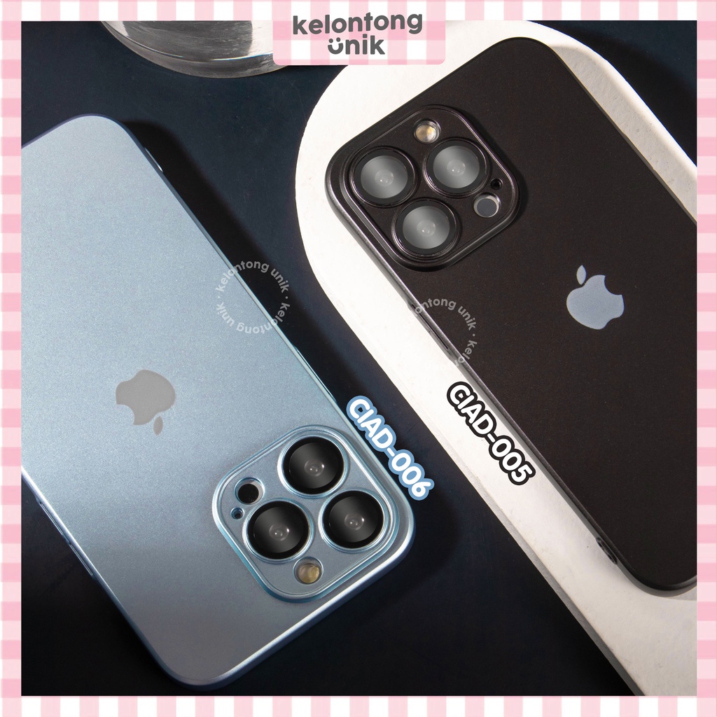 (Seri 3) For iPhone - Metalic Matte Camera Lens Film Protection Case