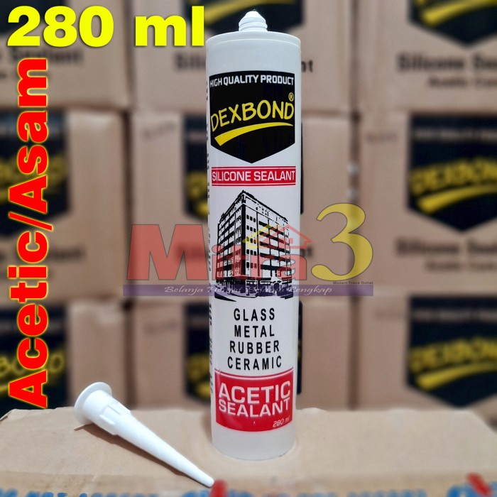 Produk Terbaik] DEXBOND Silicone Sealant Acetic / Lem Silen Silikon Kaca Aquarium Asam