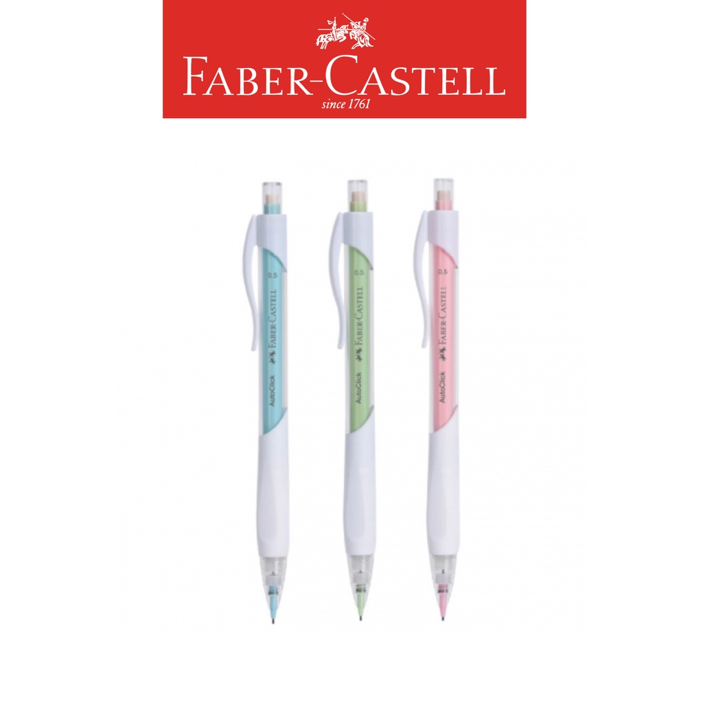 

H7Y Pensil Mekanik Faber Castell Auto Click 0,5 mm Mechanical Pencil Free Refill 533894 - Set