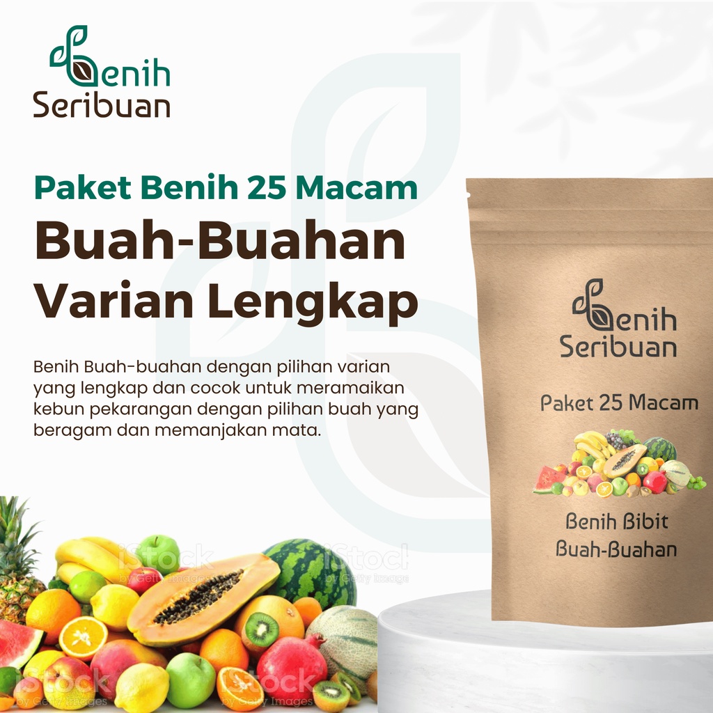 Benih Seribuan - Paket 25 Macam Bibit Buah Buahan Lengkap