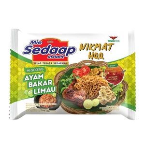 

Sedaap Mie Instant Goreng Ayam Bakar Limau Pack 89g Carton isi 40