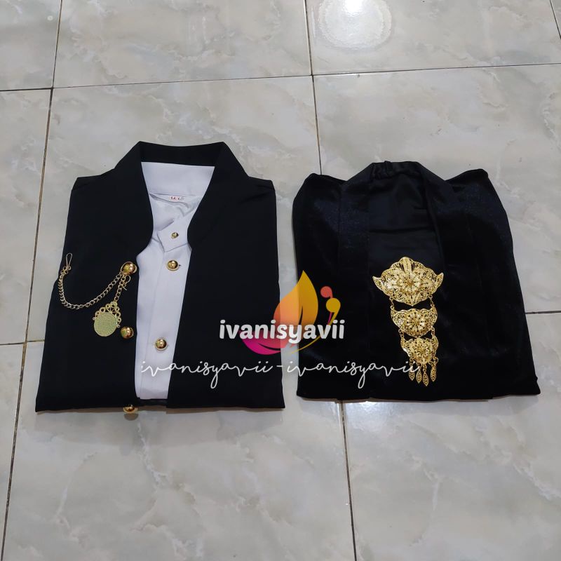 [Couple] Baju Adat / Baju Prewed || Kebaya + Beskap Warna Hitam