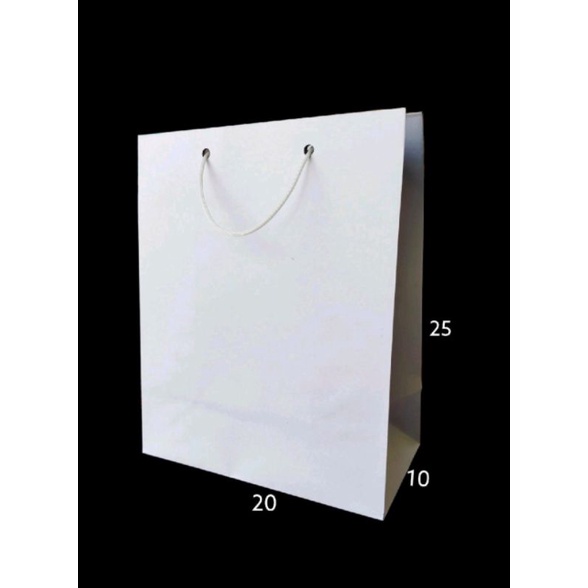

PAPER BAG KRAF PUTIH/KANTONG KERTAS/TAS HAJATAN UKURAN 20X10X25/PXLXT