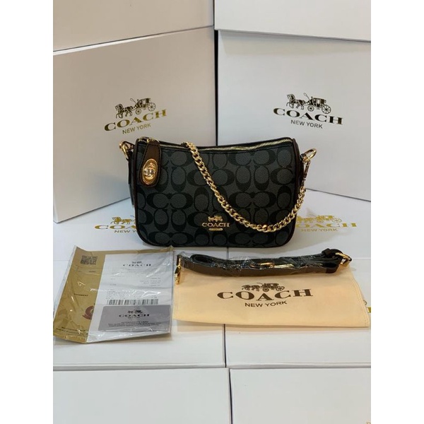 COD Coach Top Handle Pouch In Signature - COACH