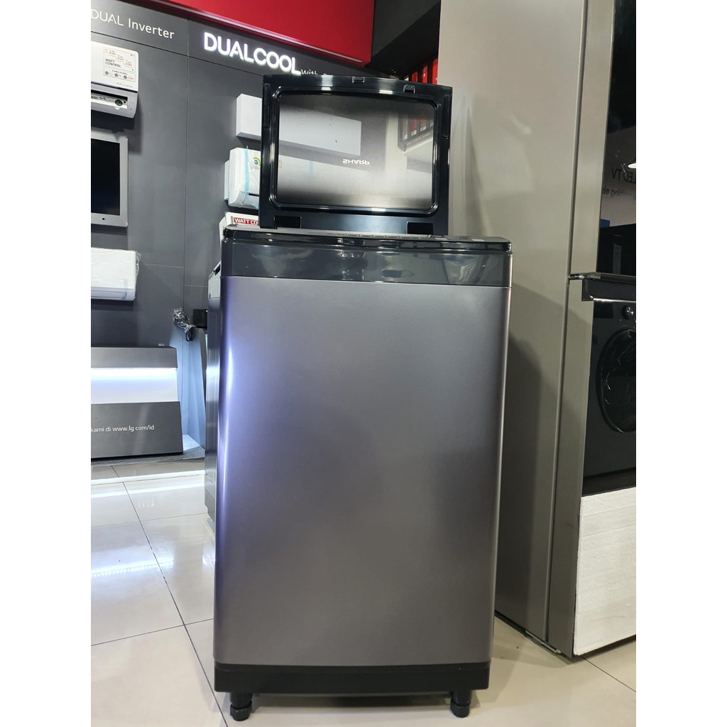 SHARP MESIN CUCI AUTOMATIC TOP LOAD ES-M8500XT 8,5KG INVERTER LOW WATT