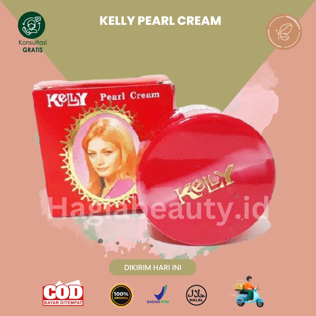 BISA COD -  KELLY PEARL CREAM INDONESIA BPOM ORIGINAL - CREAM FOUNDATION WAJAH