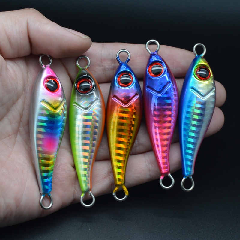 Umpan Pancing Metal Jig Jigging Fishing Lure 40 gram 60 gram 80 gram sudah dengan Kail Double Assist Hook