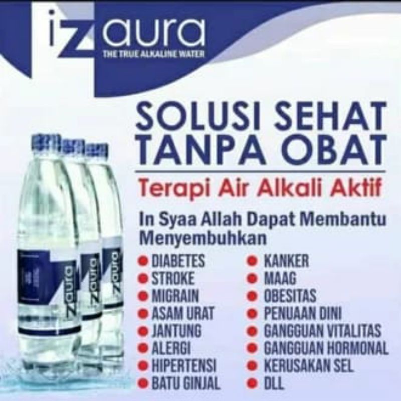 

izaura air alkaline pengobatan alami //minuman segar