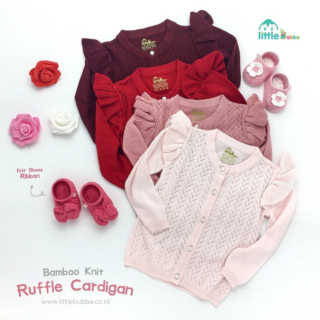 Bamboo and Bub - Cardigan Ruffle / Kardigan Renda Anak Perempuan