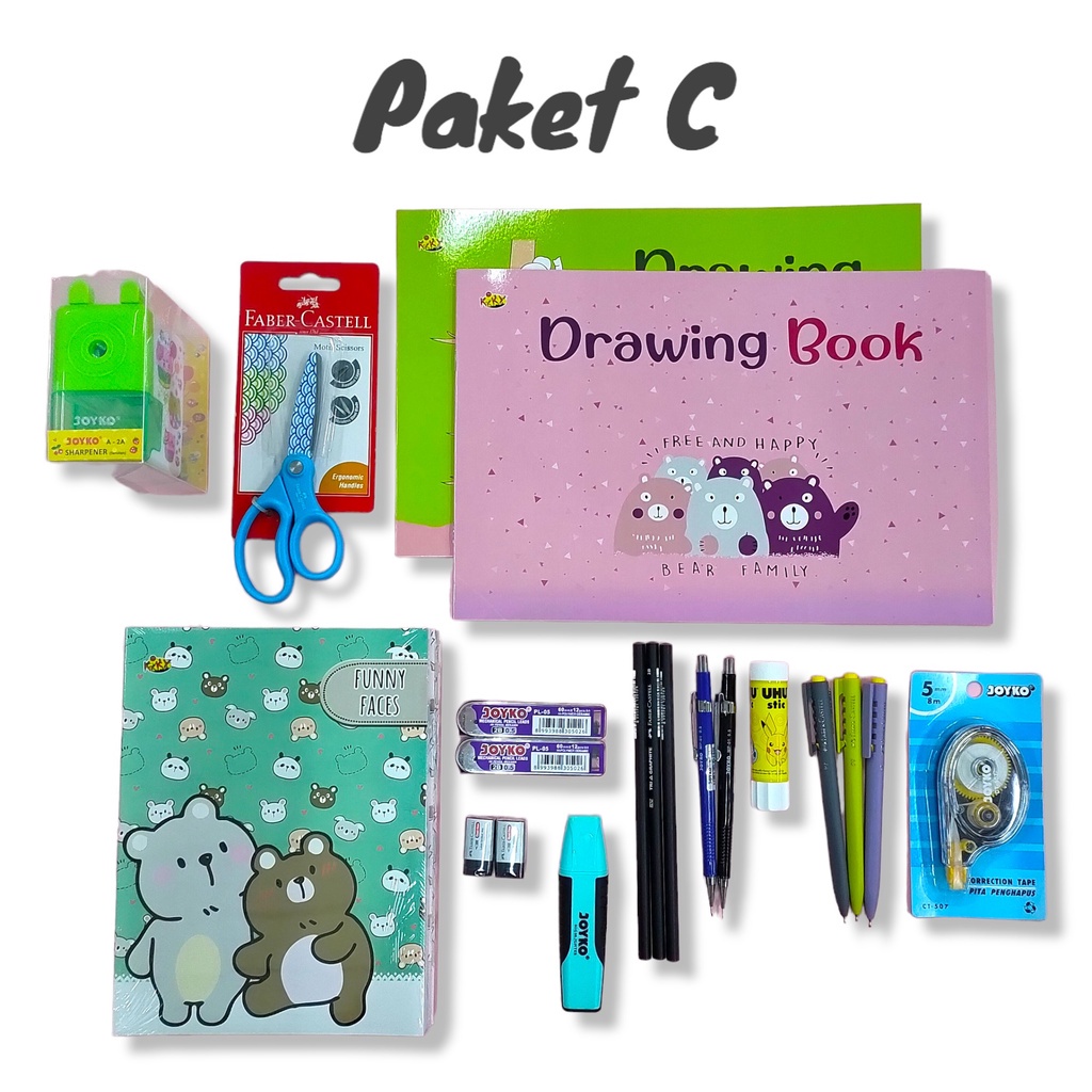 

Set Alat Tulis Sekolah 12 in 1 Paket Bundling Alat Tulis Sekolah Set Stationarry Paket C - AGB