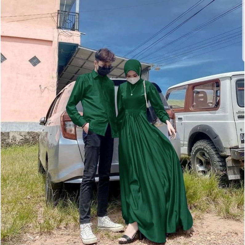 CP RIDHO, COUPLE PASANGAN, MOSCREPE PREMIUM, GAMIS HIJAB MUSLIM, MAXY DRESS