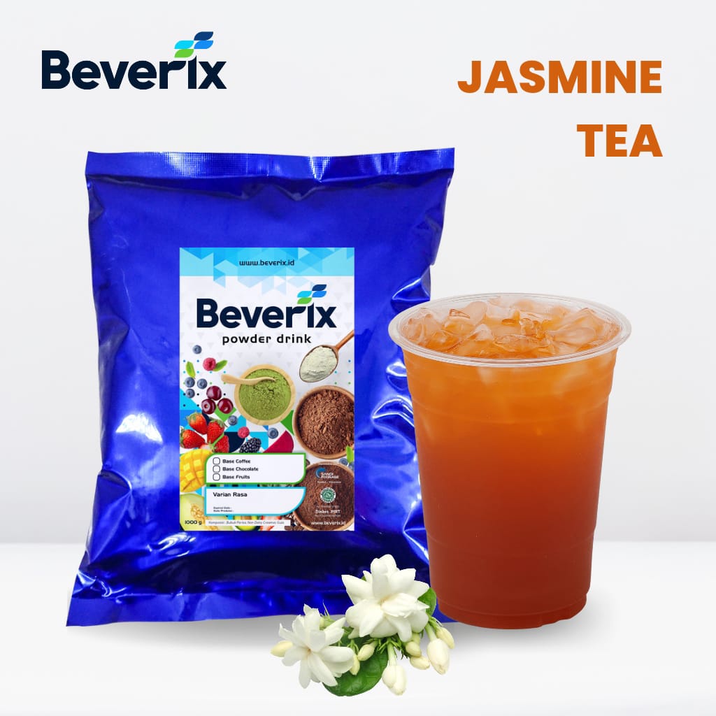 

Bubuk Minuman Teh Melati/Ekstrak Jasmine Melati Siap Pakai Beverix Powder Drink Kemasan 1 Kg