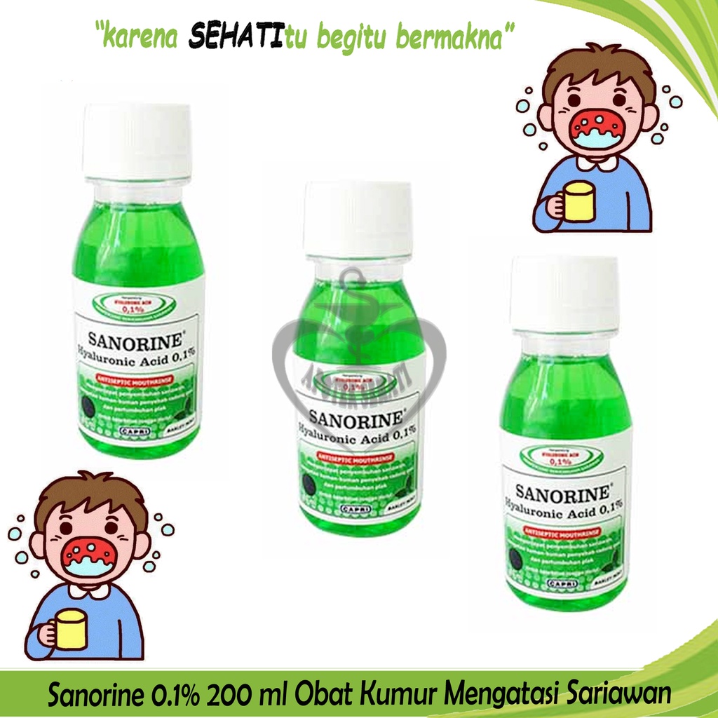 Sanorine Obat Kumur 0,1% Hijau 200ML