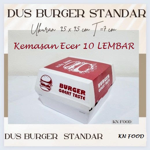 

Dus Burger Standar ECER /Box Burger Standar Ecer 10Lembar uk 9,5x9cm