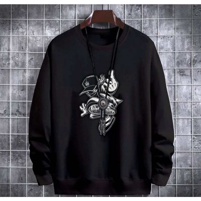 Sweater crewneck Skate man pria wanita keren