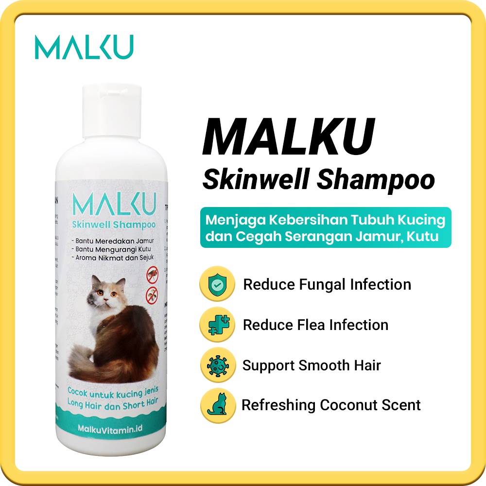 MALKU Skinwell Shampoo - Shampoo Kucing Anjing Anti Kutu &amp; Jamur