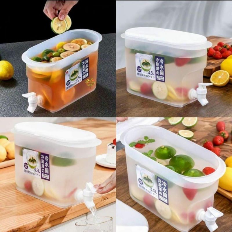 DISPENSER MINUMAN JUS-SIRUP-SUOP BUAH KULKAS Portabel 3,5