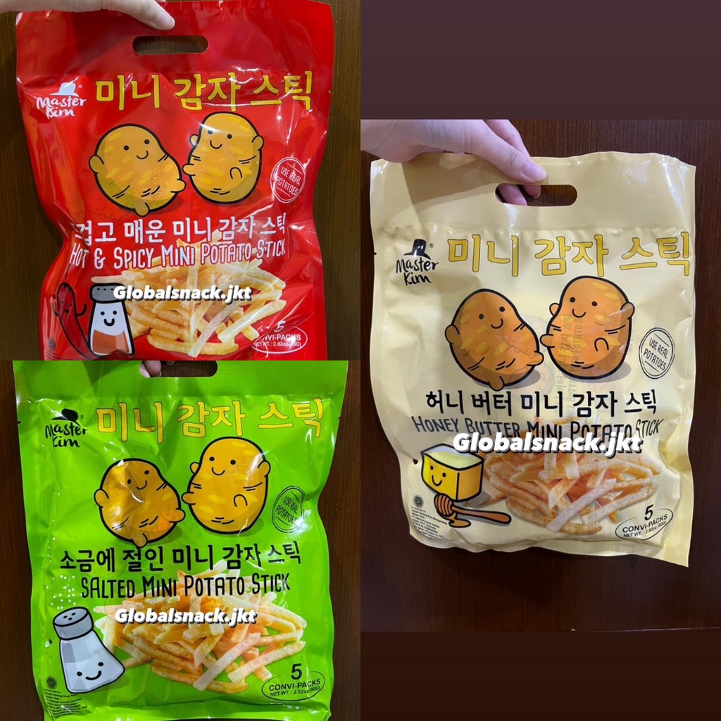 

MASTER KIM MASTERKIM MINI SNACK SALTED POTATO STICK / HOT & SPICY / HONEY BUTTER