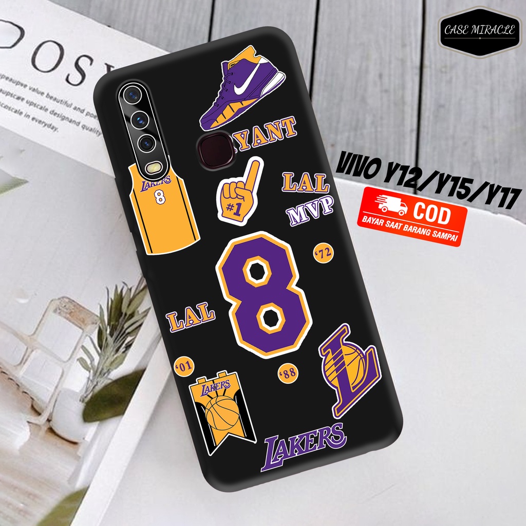 CM Case VIVO Y12 Y15 Y17 Y12i Y11  Softcase Lentur Warna Hitam Macaron Protector Lensa Kamera Kaca  